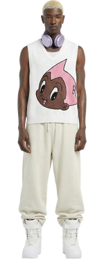Black Astro Boy Knit Vest (Pink/White)