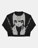 Knitted crew neck sweater