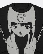 Knitted crew neck sweater