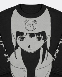 Knitted crew neck sweater