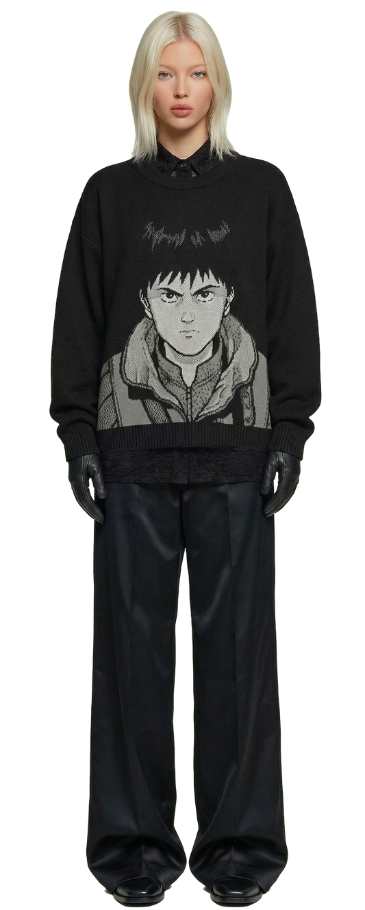 Akira Manga Kaneda Sweater (White/Black)