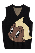 Black Astro Boy Knit Vest (Blonde/Black)
