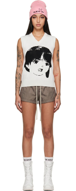 Serial Experiments Lain Knit Vest (Black/White)