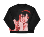 Perfect Blue Mima Sweater (Red/Black)