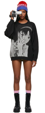 Perfect Blue Mima Sweater (White/Black)