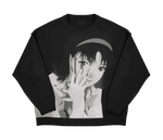 Perfect Blue Mima Sweater (White/Black)